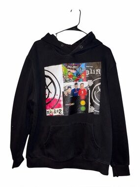 Blink-182 Collage Style Graphic Hoodie Size XL